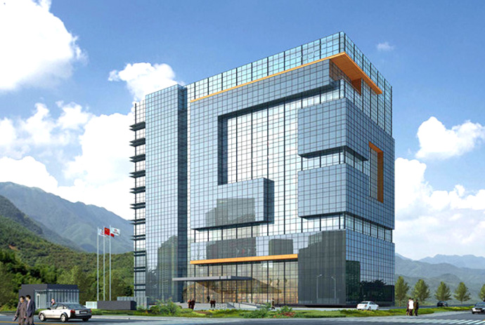 一品紅藥業(yè)研發(fā)辦公樓玻璃幕墻施工幕墻設(shè)計(jì)